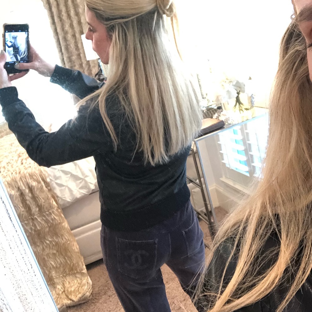 $1500 Chanel Velvet Pants Jeans Size 40 US 6 - Picture 3 of 8